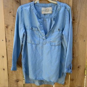 Bella Dahl Anthro Women’s M Chambray Blouse